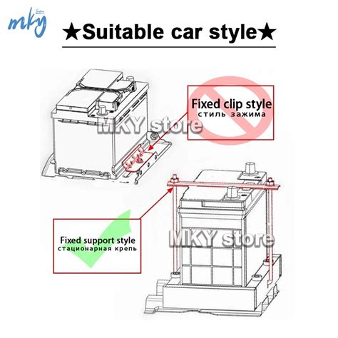 Cmbleu Support De Fixation Universel Pour Batterie De Voiture En