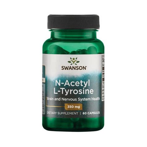 L Tyrosine Tirozina Mg Swanson Capsule Tyrosine N Acetyl