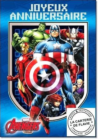 Carte Anniversaire Avengers Imprimer Elevagequalitetouraine