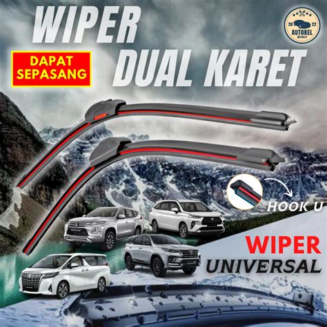 Jual Wiper Mobil Frameless Dual Karet Doble Blade Universal Shopee