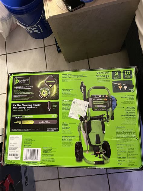 Greenworks Pro 3000 Psi 2 Gallons Gpm Cold Water Electric Pressure Washer For Sale In Pembroke