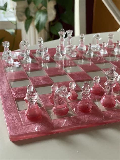 Custom Resin Chess Sets Etsy In 2021 Resin Crafts Resin Diy Diy