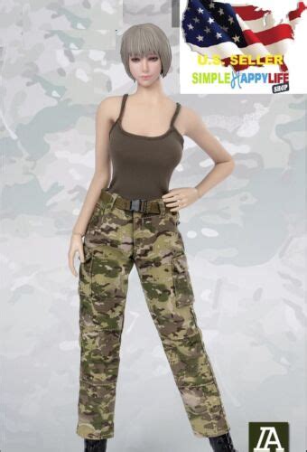 Female Combat Camo Clothes Top Pants A For Phicen Hot Toys Figure USA EBay
