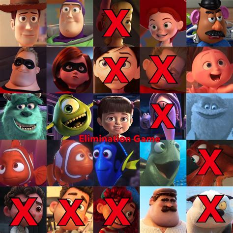 Disney Pixar Characters Elimination Game | Fandom