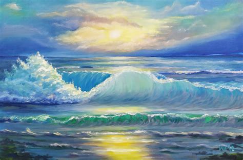 Ocean Waves Oil Painting