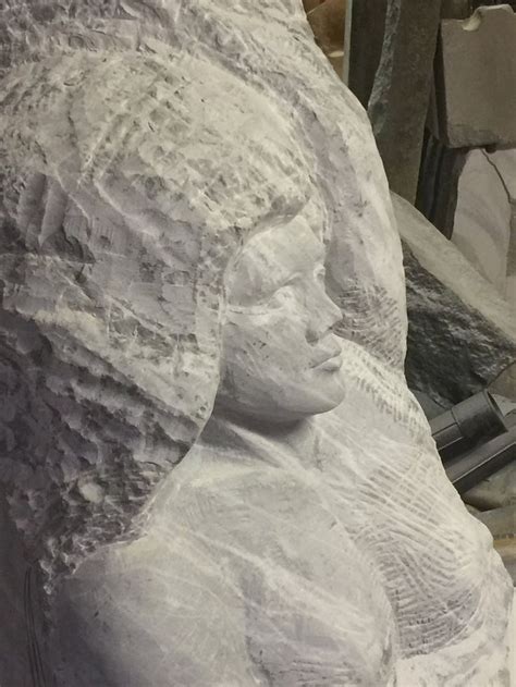 Progress Shot Of Untitled Nude For Now In Progress Marble Sculpture By Mike McCarthy Nude