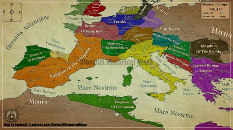 Western Europe 476 AD by StefanZL on DeviantArt