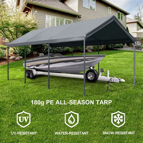 Gardesol Carport 10X20ft Heavy Duty Car Canopy Portable Garage For