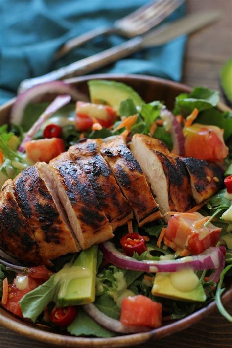 Grilled Tequila Lime Chicken Salad With Tequila Lime Vinaigrette