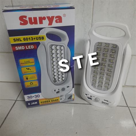 Jual Lampu Meja Emergency Surya SHL 6013 USB Shopee Indonesia