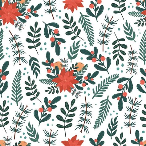 Premium Vector Christmas Seamless Pattern With Pine Treeholiday