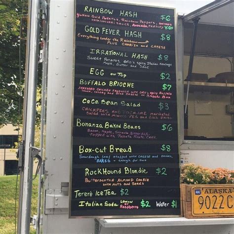 Menu At Oro Food Truck Anacortes