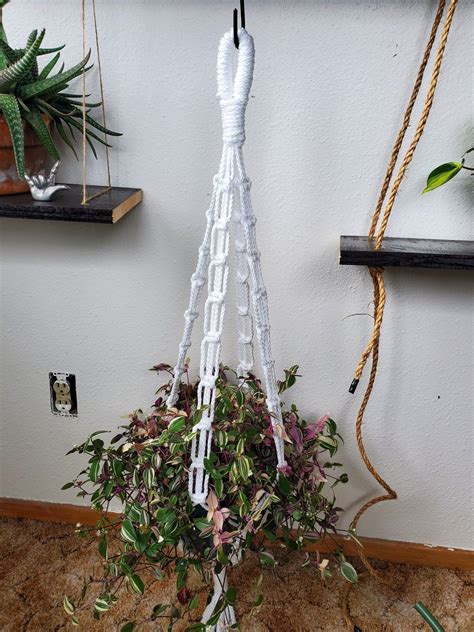 Colgador De Planta Macrame En Bucle Colgador De Plantas Boho Presente