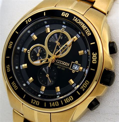 Citizen Chronograph Wr 100 Gold Tone No Reserve Catawiki