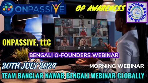 Onpassive Team Banglar Nawab Bengali Webinar Onpassive Llc