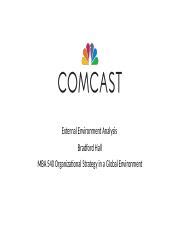 External Analysis Comcast Pptx External Environment Analysis Bradford