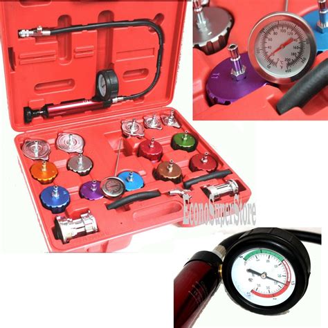 21PC Auto Cooling System Radiator Cap Pressure Testing Kit For Benz GM