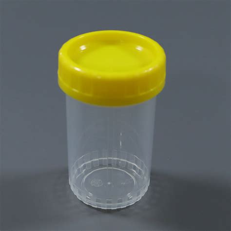 Simple 100ml Clear Plastic Container With Screw Cap Specimen Vacuum