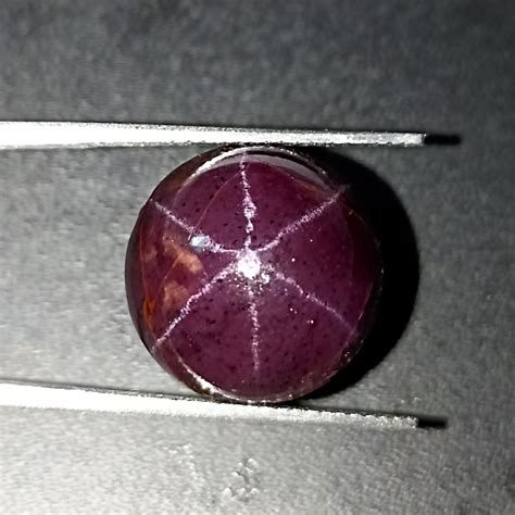 Natural Star Garnet Gemstone 6 Ray Star Garnet Cabochon Loose Etsy