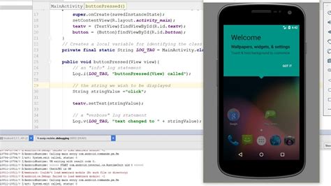 Debugging Apps Logcat In Android Studio Youtube