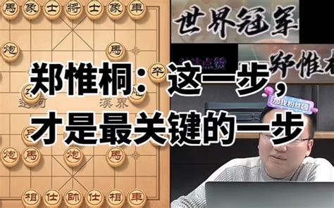 郑惟桐：这一步才是最关键的一步 如意象棋 如意象棋 哔哩哔哩视频