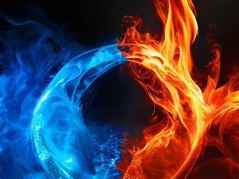 Premium Ai Image Fire And Ice Background Hd 4k Images Free Download