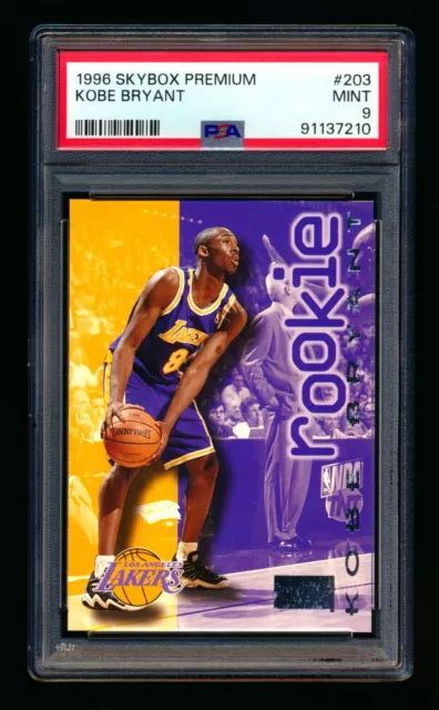 1996 97 SKYBOX PREMIUM 203 Kobe Bryant Rc Los Angeles Lakers Hof