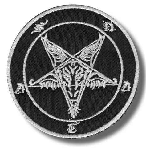 Baphomet Pentagram Embroidered Patch 8x8 Cm Etsy