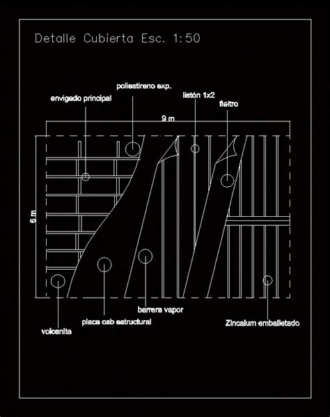 Detalle De Techumbre En Autocad Librer A Cad