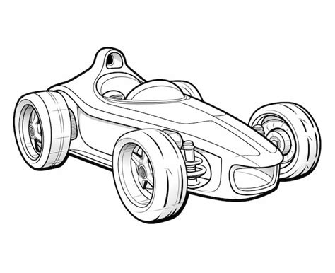 Premium Ai Image Sport Car Coloring Page For Kids Transportation