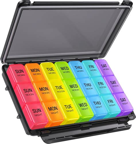 Amazon.com: ZIKEE Weekly Pill Organizer 3 Times a Day with Moisture ...