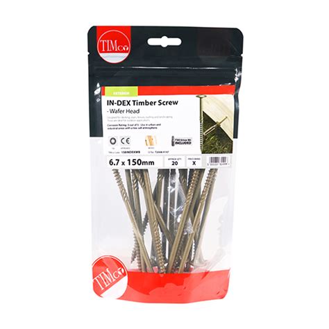 Timco Timber Screws Tx Wafer Exterior Green