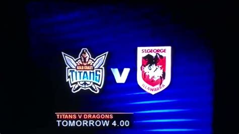 Nrl On Nine Sunday Football Gold Coast Vs St George Illawarra Promo