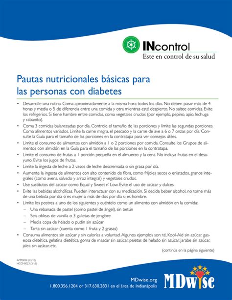 Pautas nutricionales básicas para las personas con