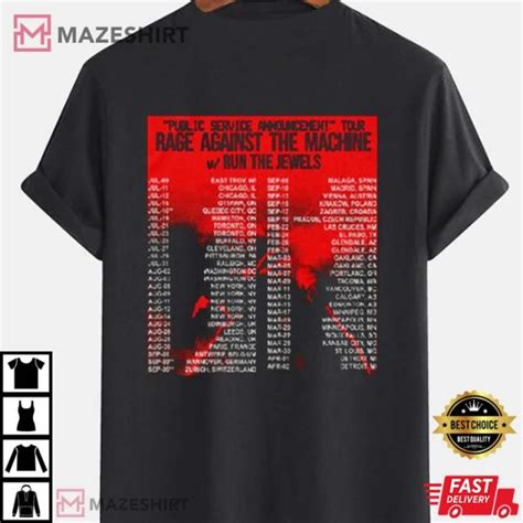 Rage Against The Machine Tour 2022 T-Shirt