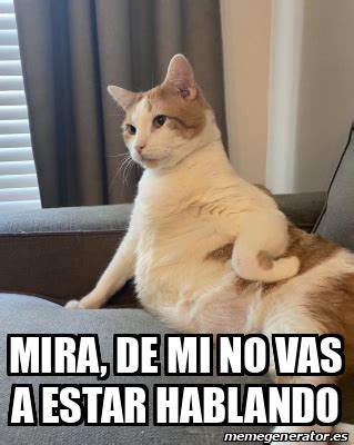 Meme Personalizado Mira De Mi No Vas A Estar Hablando