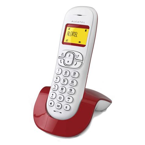 Alcatel C Tel Fono Inal Mbrico Dect Rojo Pccomponentes