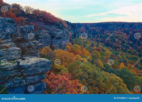 Mount Magazine in Fall Color Stock Photo - Image of season, limestone ...