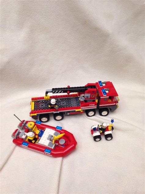 Lego City Off Road Fire Truck Atv Boat Mini Figures Set