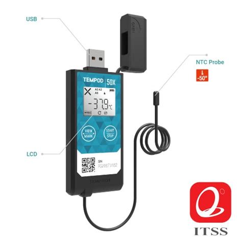 Temperature Data Logger With External Probe Tempsen Model Tempod X