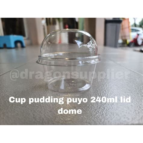 Jual Minimal Order Pcs Cup Pudding Uk Ml Lid Lid Dome Gelas