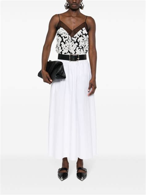 Alexander Mcqueen Top De Seda Con Estampado Floral Farfetch