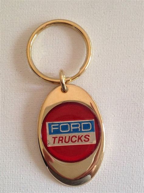 Ford Trucks Keychain Solid Brass Gold Plated Key Chain