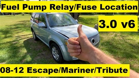 Fuel Pump Relay Fuse Location Mercury Mariner Ford Escape