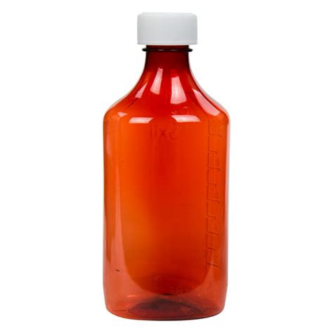 Oz Amber Pet Oval Liquid Bottle With Mm Cr Cap U S Plastic Corp