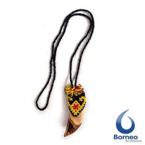 Jual Kalung Liontin Taring Babi Asli Manik Dayak Kalimantan Shopee