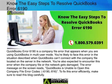 Ppt Best Technical Way To Resolve Quickbooks Error Powerpoint