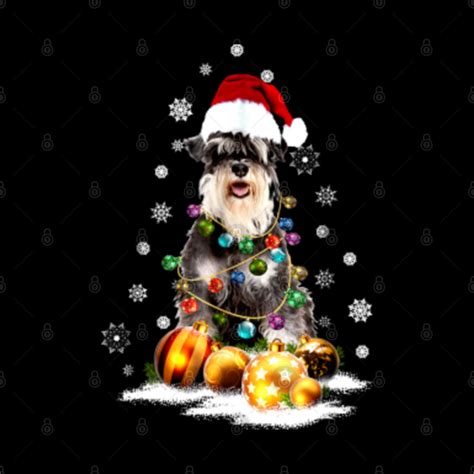 Miniature Schnauzer Christmas Dog Light Miniature Schnauzer Mask