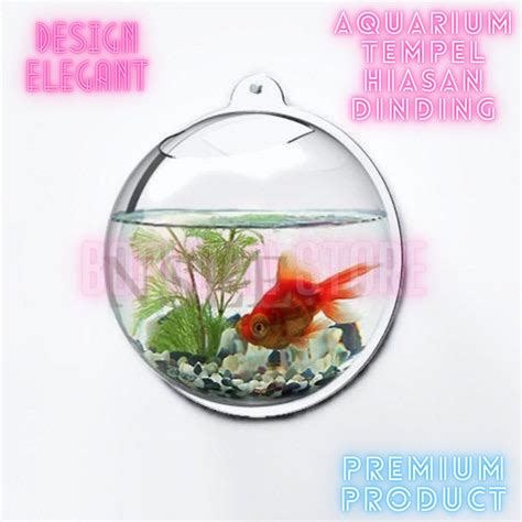 Jual Aquarium Mini Tempel Gantung Hiasan Dinding Tanaman Ikan Hanging