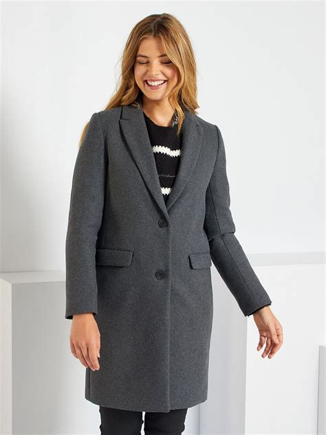 Manteau Lainage Gris Kiabi 40 00